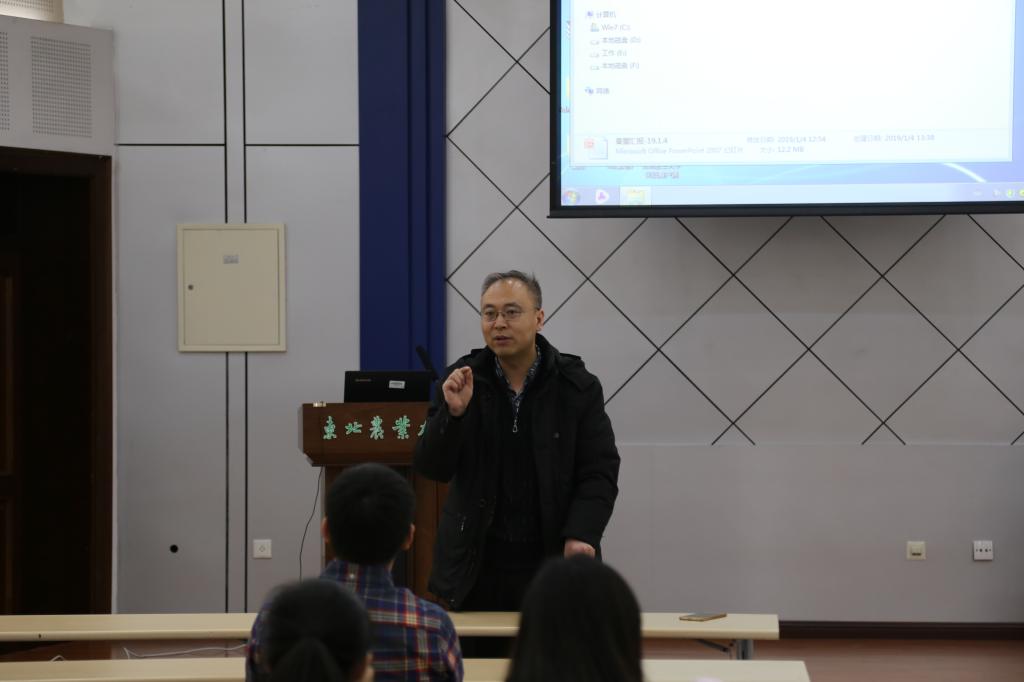 公司经理王傲雪作总结发言